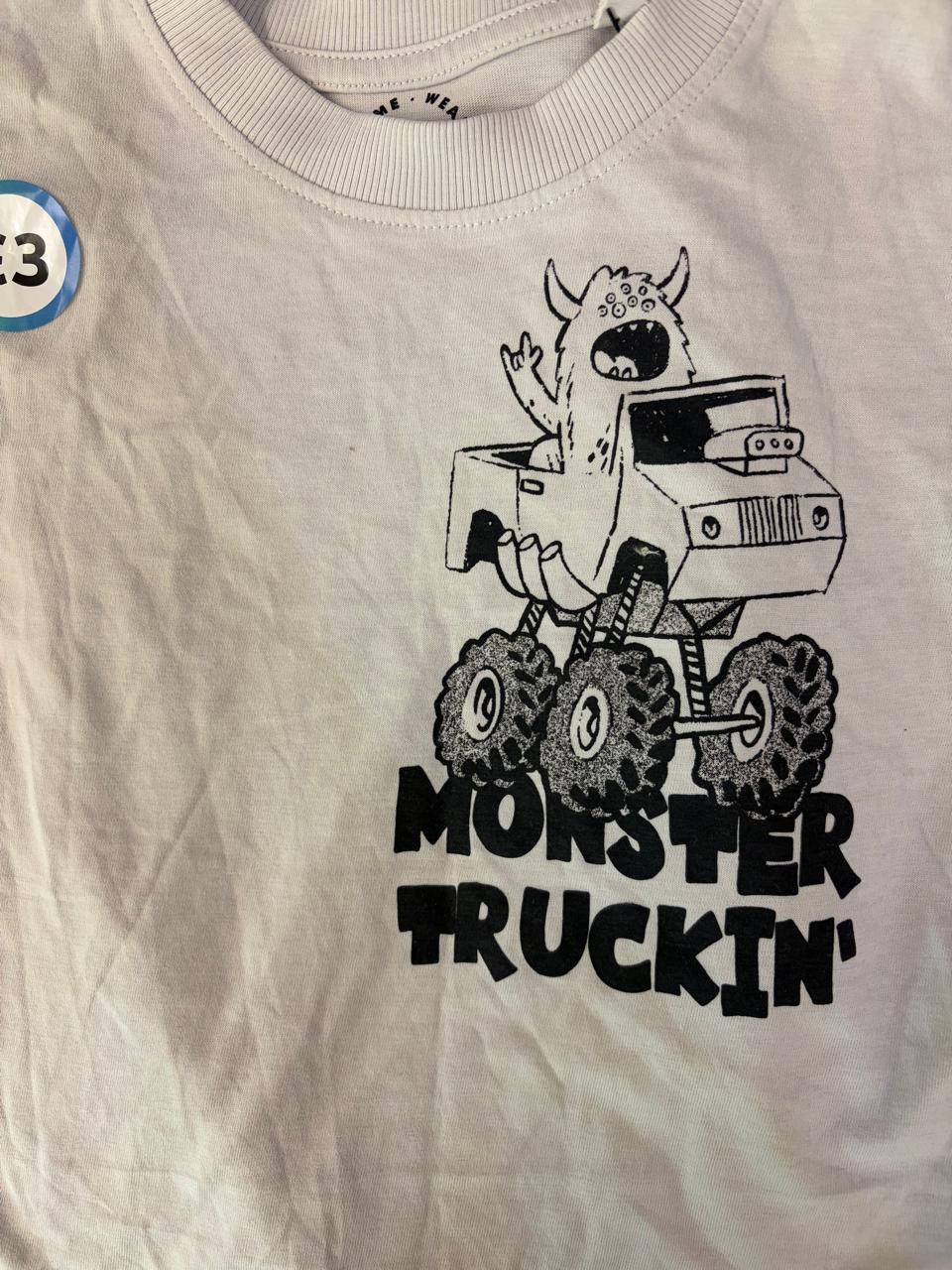 Monster Truck Grey T Shirt