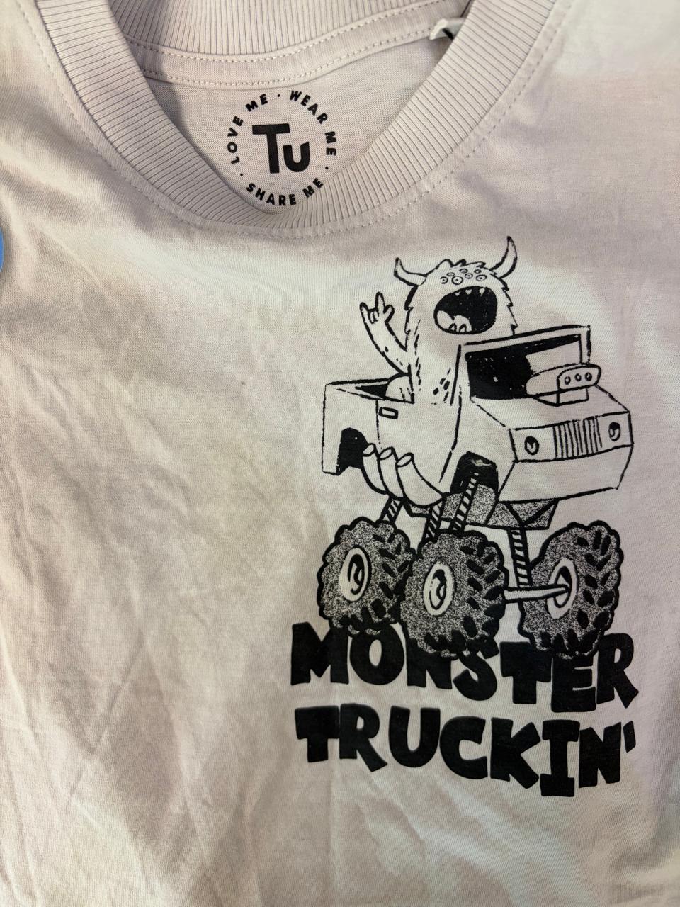 Monster Truck Grey T Shirt