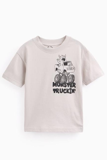 Monster Truck Grey T Shirt