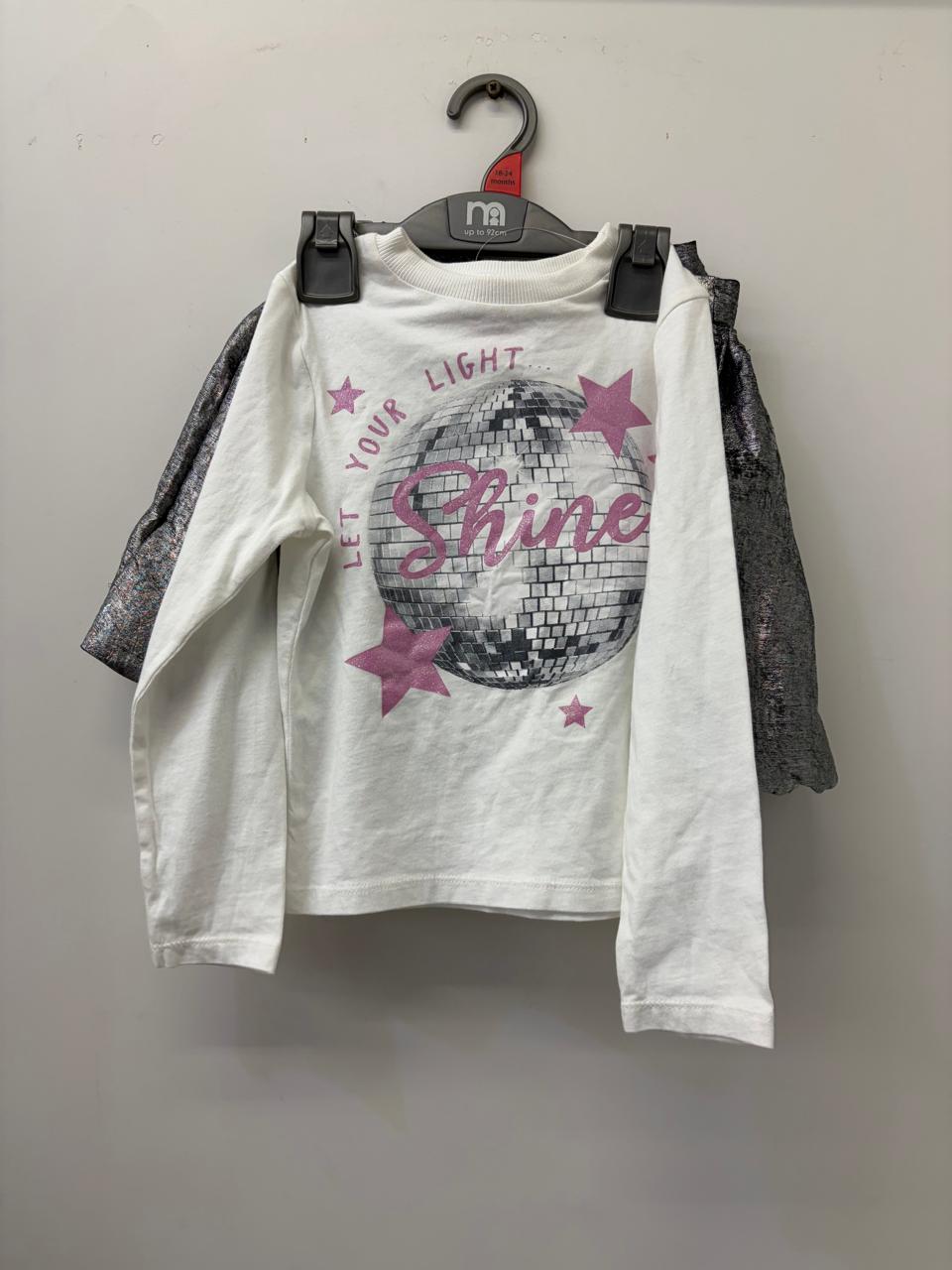 Shirt & Skirt Set White